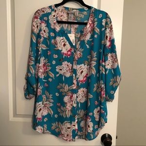 Catherine’s floral blouse